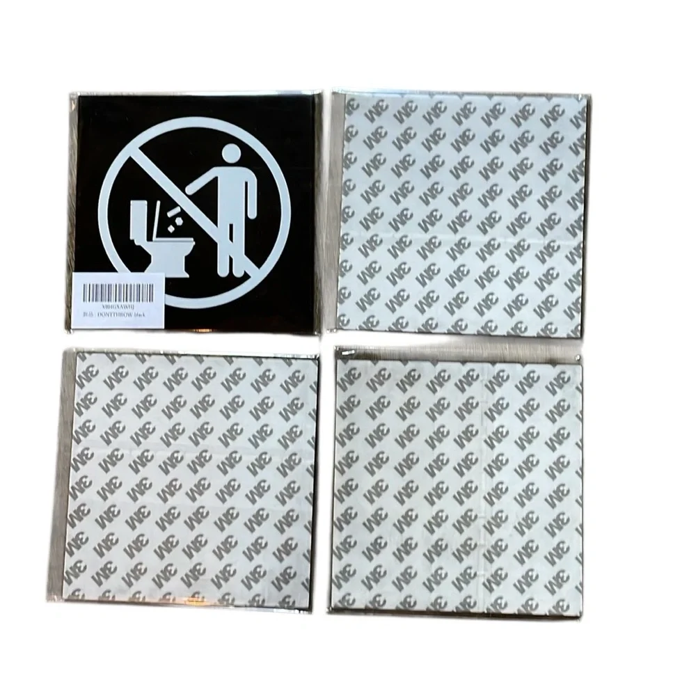 Bathroom‎ “Don’t Throw Items In Toilet” Signs (4)